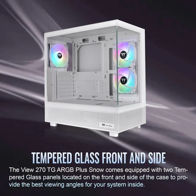 Thermaltake View 270 TG ARGB Plus Snow Mid Tower Case